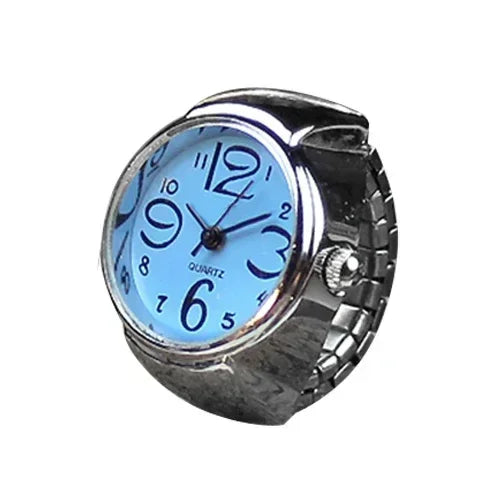 Bague Montre Punk – Montre Quartz Doigt Unisexe, Style Vintage