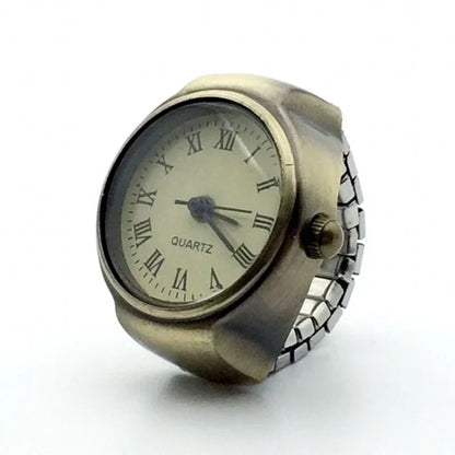 Bague Montre Punk – Montre Quartz Doigt Unisexe, Style Vintage