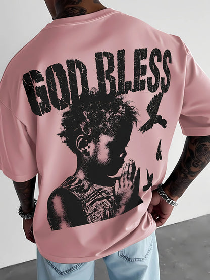 T-Shirt Homme  – Imprimé 3D Lettres Respirant, Confortable & Style Casual Tendance