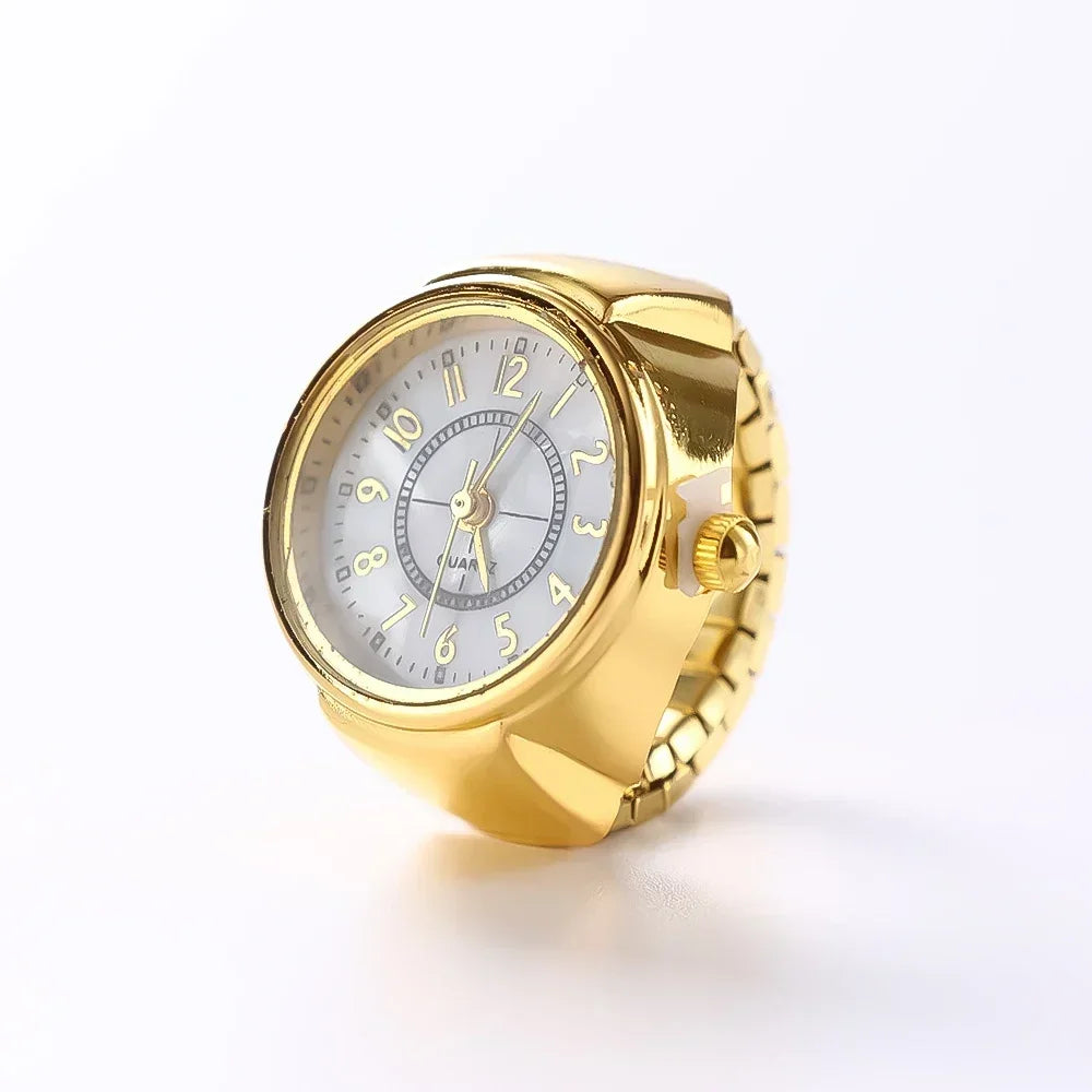 Bague Montre Punk – Montre Quartz Doigt Unisexe, Style Vintage