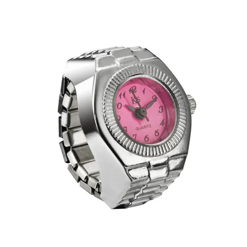 Bague Montre Punk – Montre Quartz Doigt Unisexe, Style Vintage