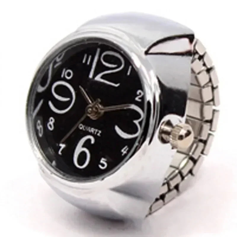 Bague Montre Punk – Montre Quartz Doigt Unisexe, Style Vintage