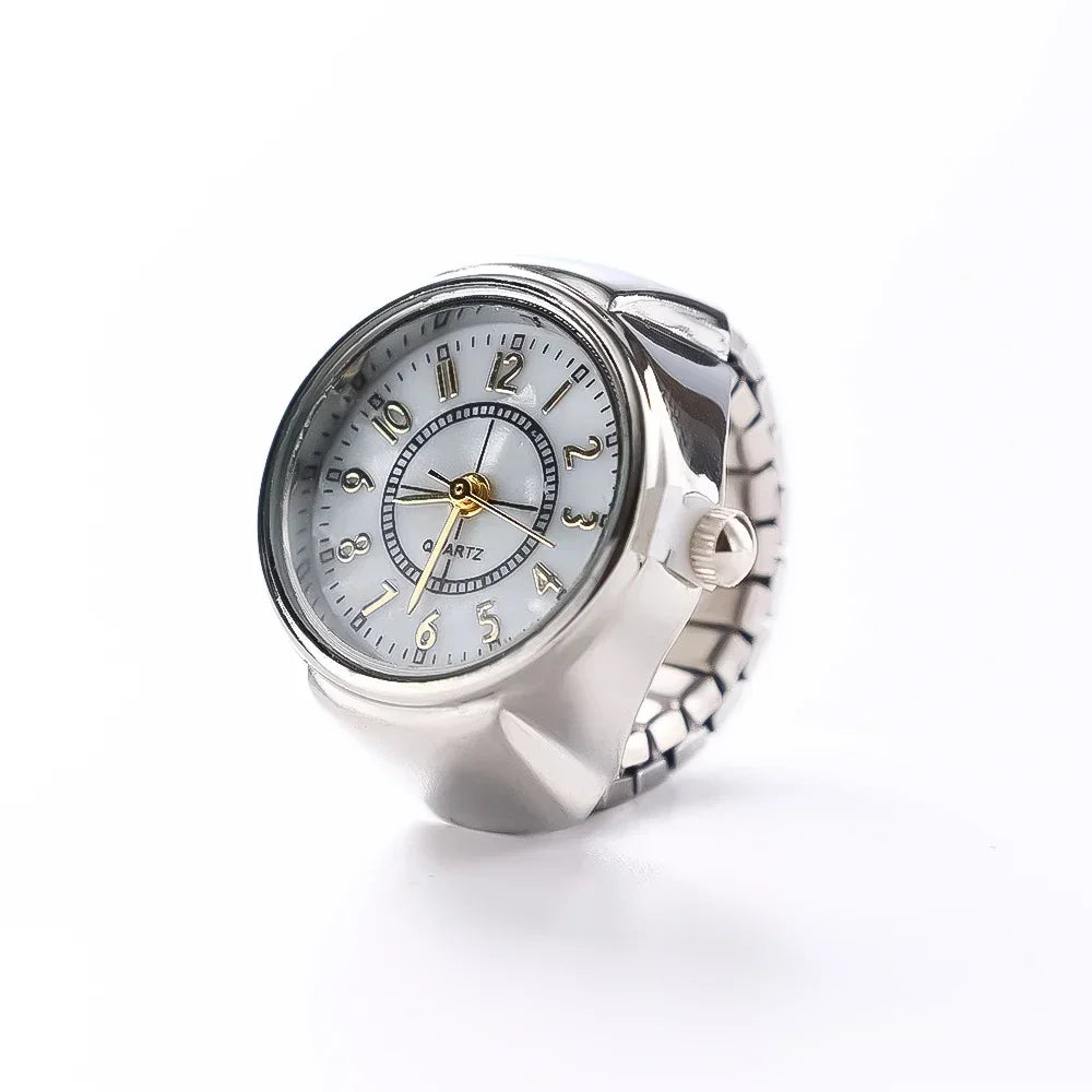 Bague Montre Punk – Montre Quartz Doigt Unisexe, Style Vintage