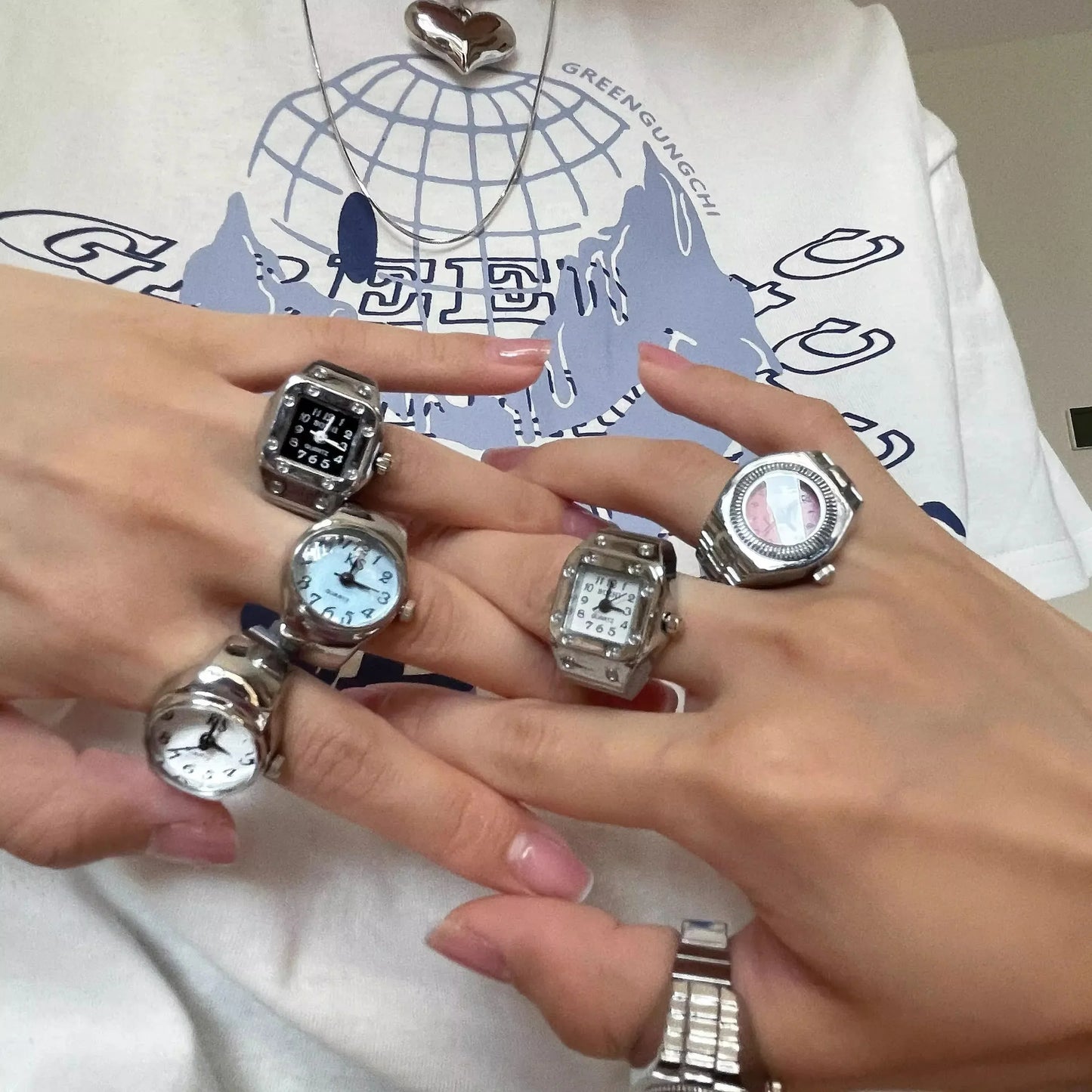 Bague Montre Punk – Montre Quartz Doigt Unisexe, Style Vintage