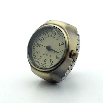 Bague Montre Punk – Montre Quartz Doigt Unisexe, Style Vintage