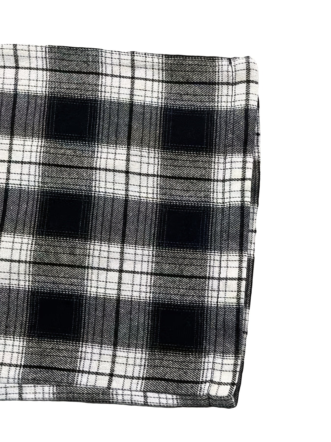 Pantalon Femme Léger à Carreaux – Taille Basse, Longueur Longue, Print Géométrique