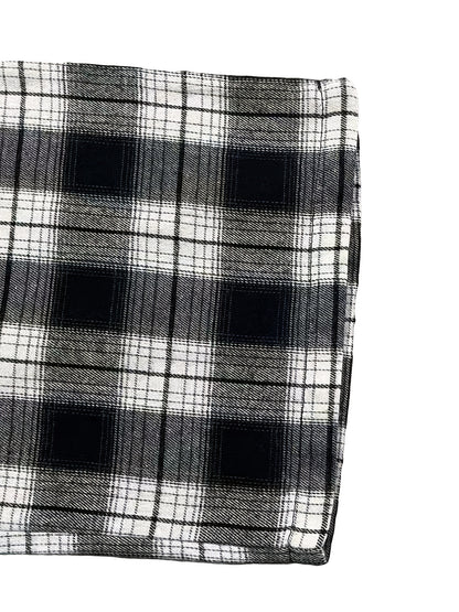 Pantalon Femme Léger à Carreaux – Taille Basse, Longueur Longue, Print Géométrique