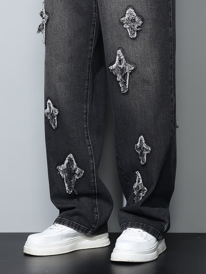 American High Street Fashion Street Men'S Loose Jeans Without Belt/Without Accessories