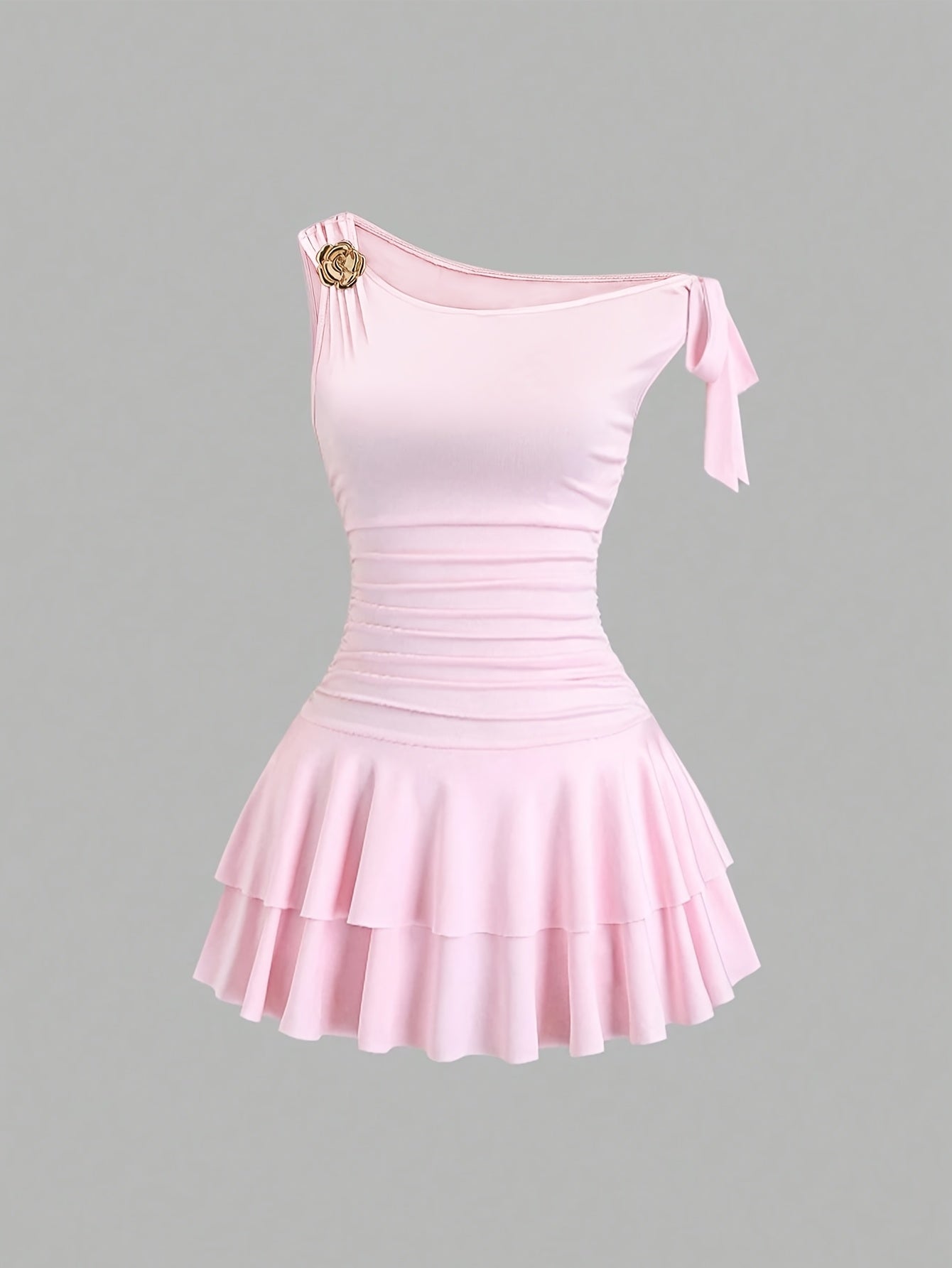 Robe mini femme – Asymétrique & épaules dénudées