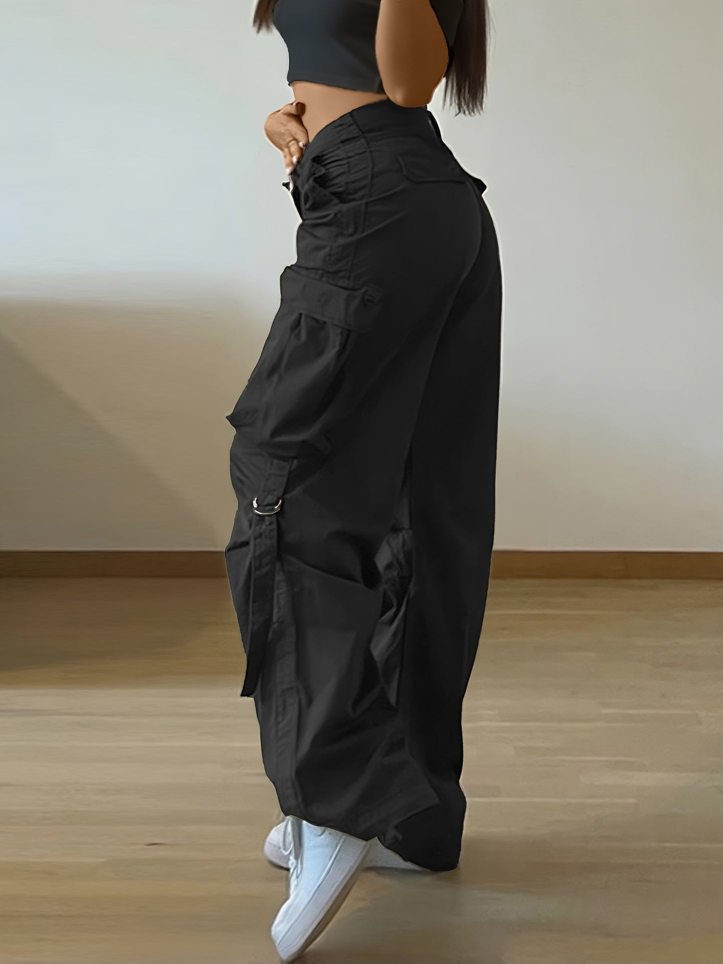 Pantalon Cargo Streetwear Femme – Jogging Décontracté Multi-Poches