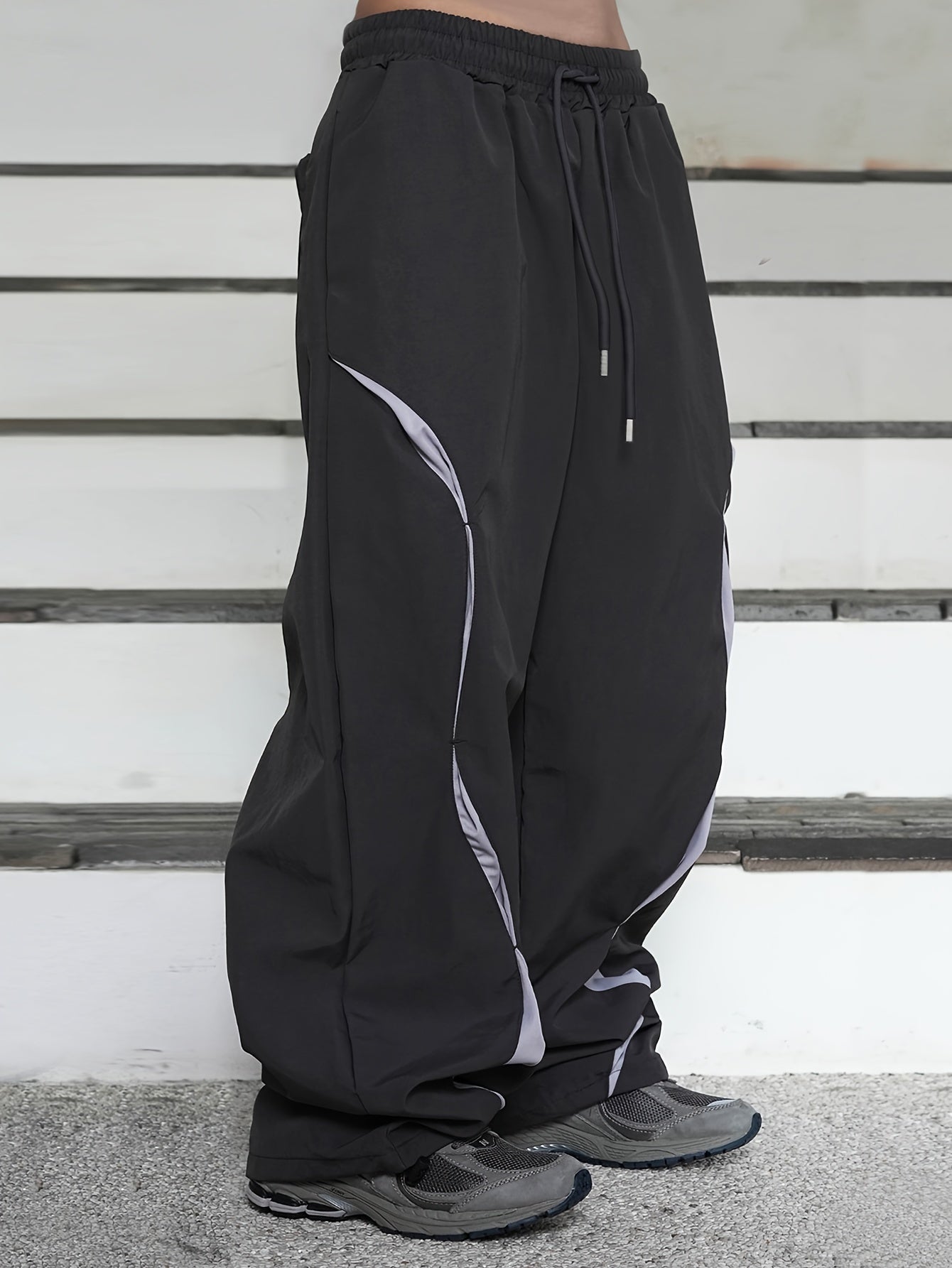 Pantalon Streetwear Homme Style Hip-Hop Américain– Coupe Large Droite