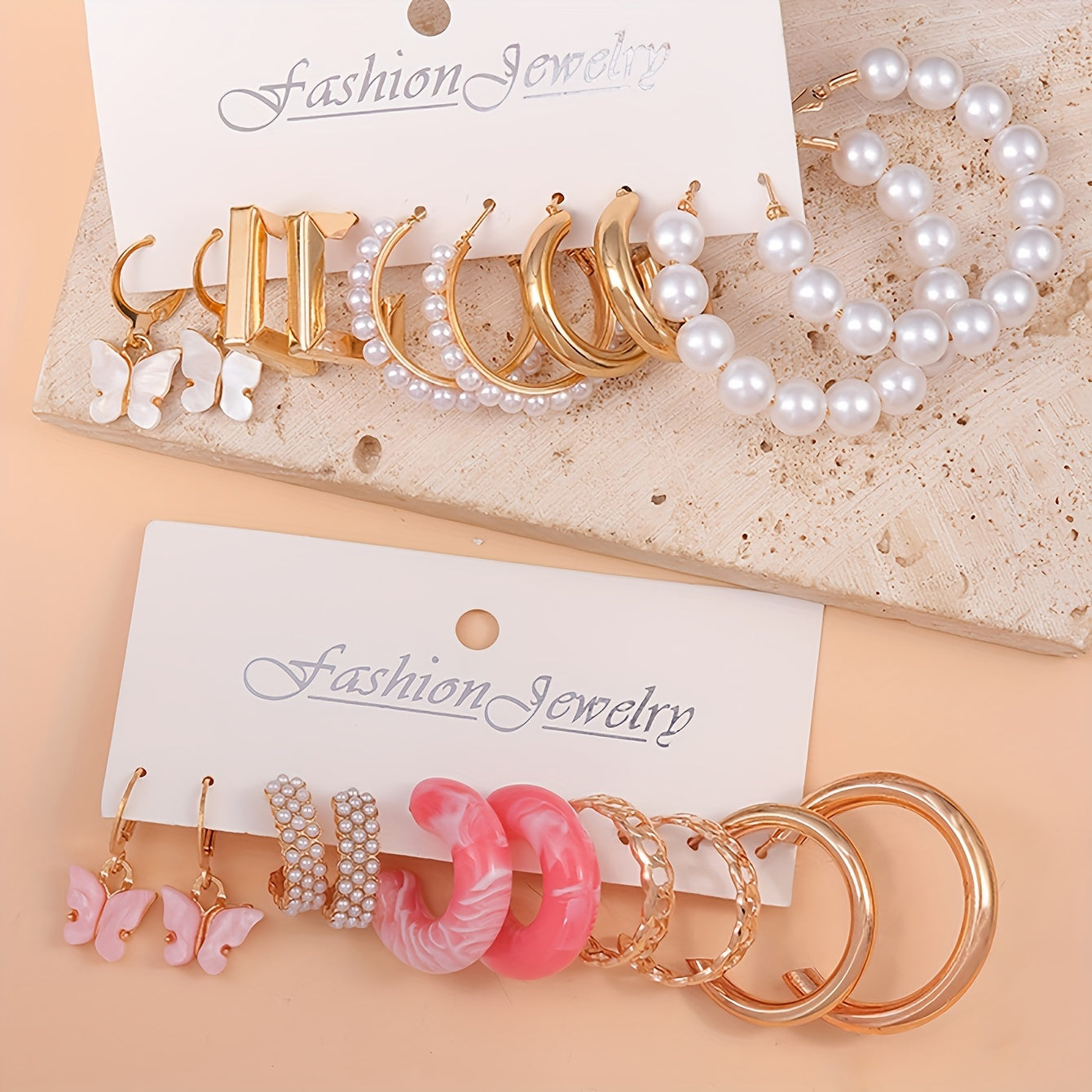 Lot de 10 Paires de Boucles d’Oreilles Femme – Papillon Animal Dopamine, Chic & Estival pour Fête et Quotidien