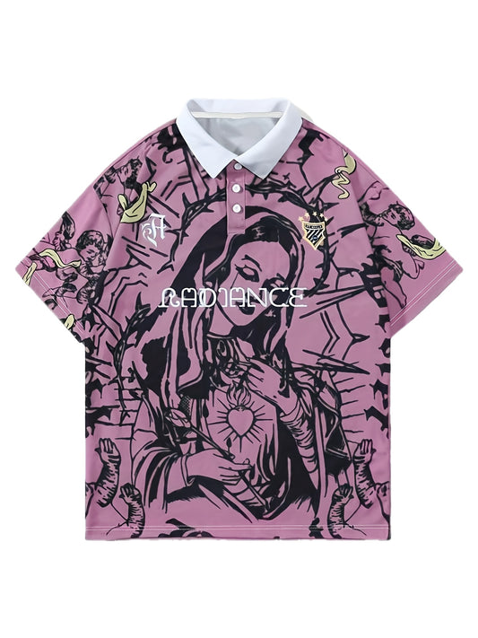 T-shirt Homme Style Maillot de Football à Motif Lettres