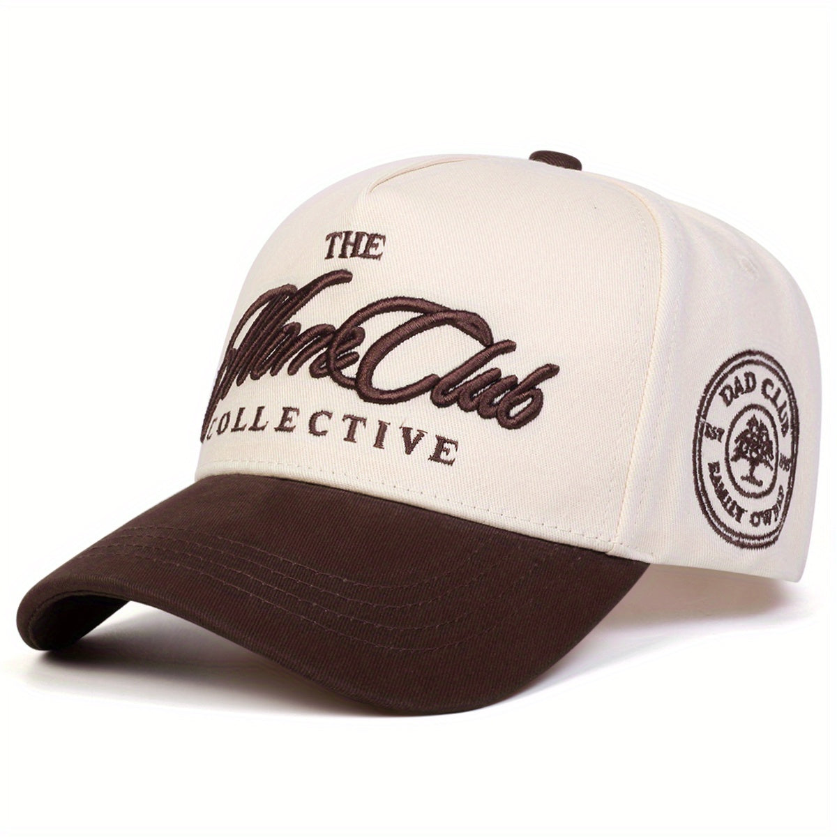 1 Men's THE MARE CLUB COLLECTIVE Baseball Cap, Fashionable Five-Panel Hat, Adjustable Outdoor Casual Cap, Suitable for Spring and Autumn Travel, Beach Vacations
