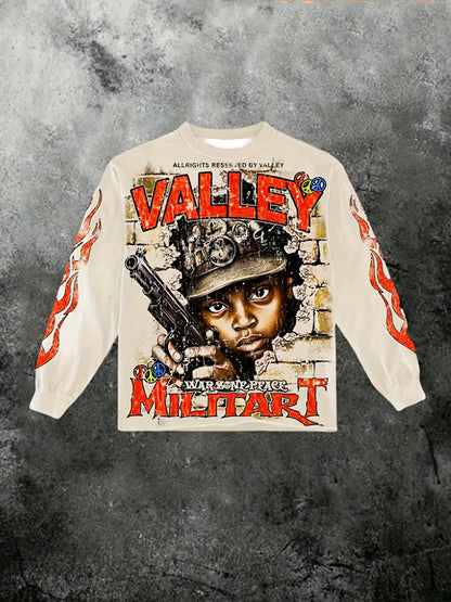 Haut Homme à Manches Longues – Col Rond, Style Décontracté et Confortable