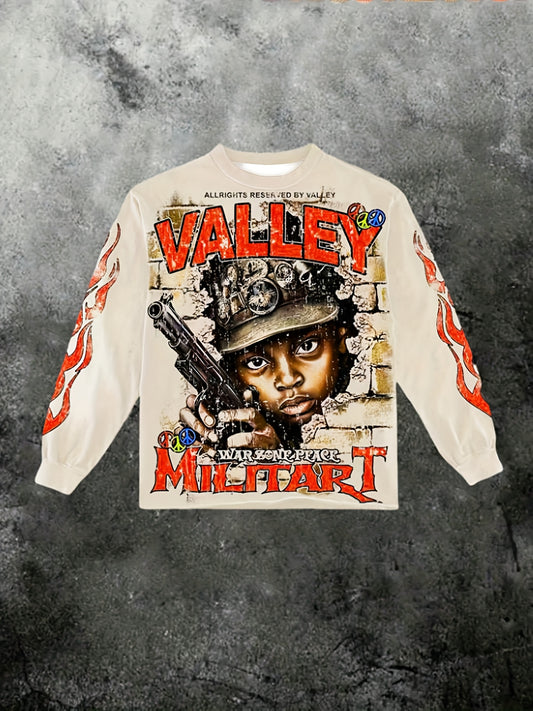 Haut Homme à Manches Longues – Col Rond, Style Décontracté et Confortable