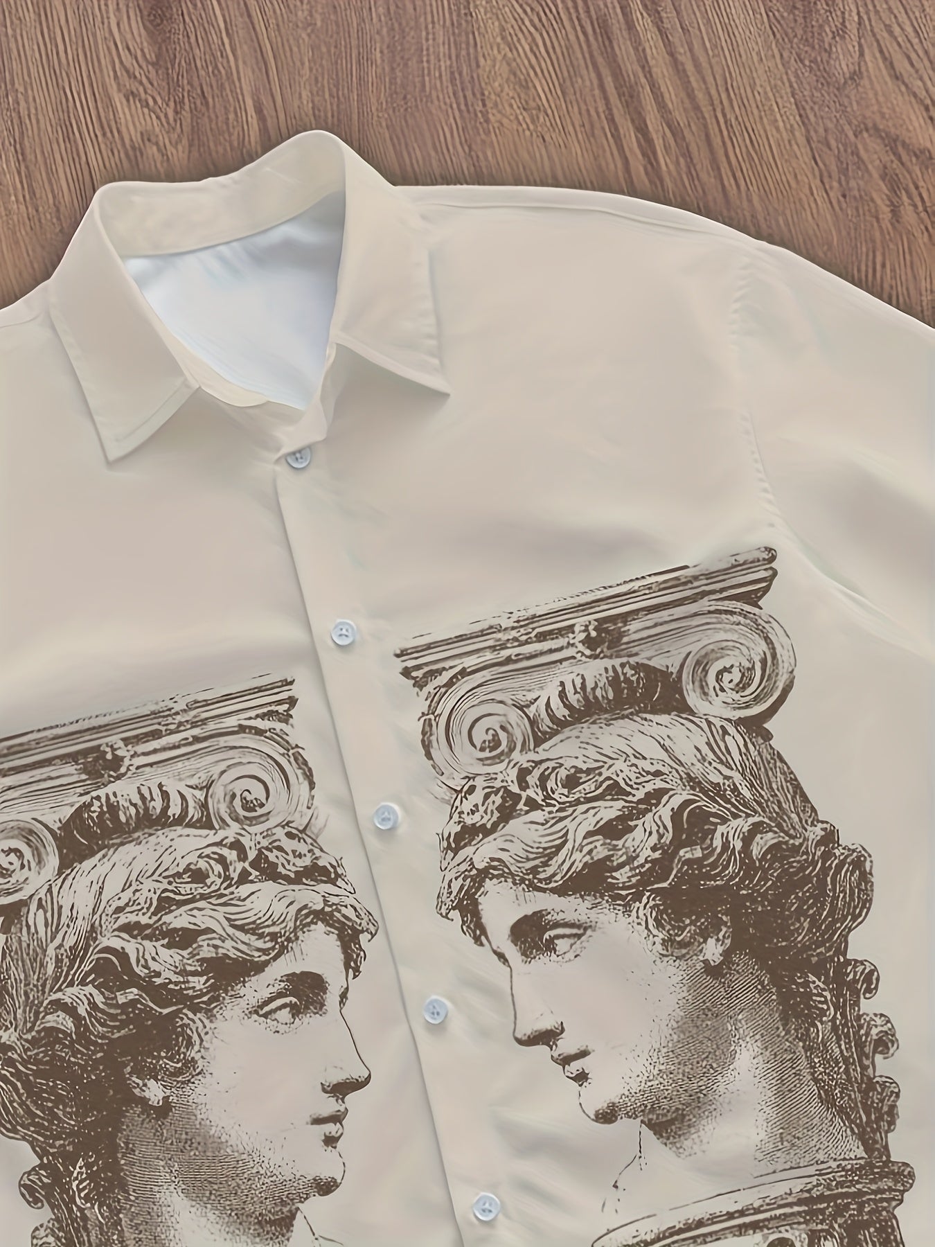 Chemise Homme à Manches Courtes – Design Inspiré de la Statue de David, Tendance et Élégante