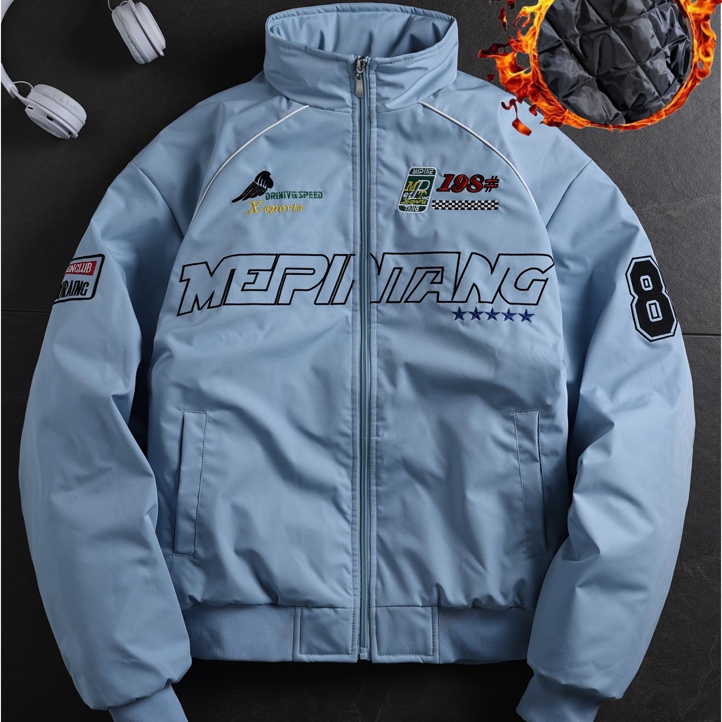 Veste streetwear au style rétro américain.