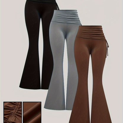 Ensemble 3 pièces femme – Pantalons pattes d’éléphant élégants