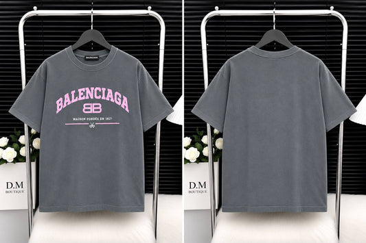 T-shirt oversize délavé imprimé typographique