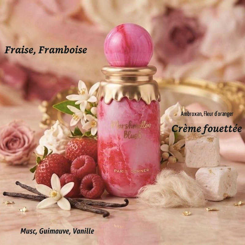 Marshmallow BlushParfum Marshmallow Blush, Eau de Parfum Femme, senteur gourmande et poudrée